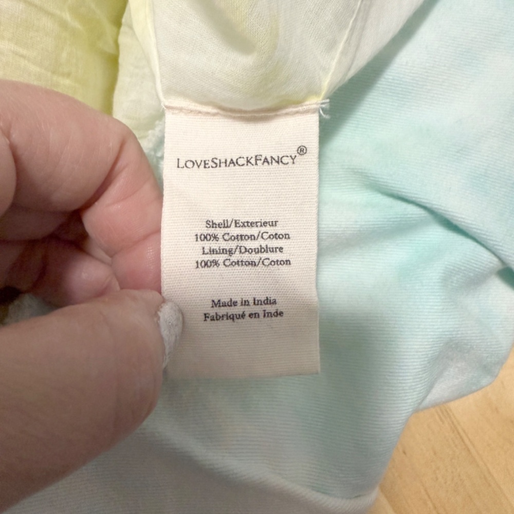 LoveShackFancy Landen Rainbow Radial Tie Dye Tiered Cotton Mini Skirt Size 2 - Picture 10 of 11